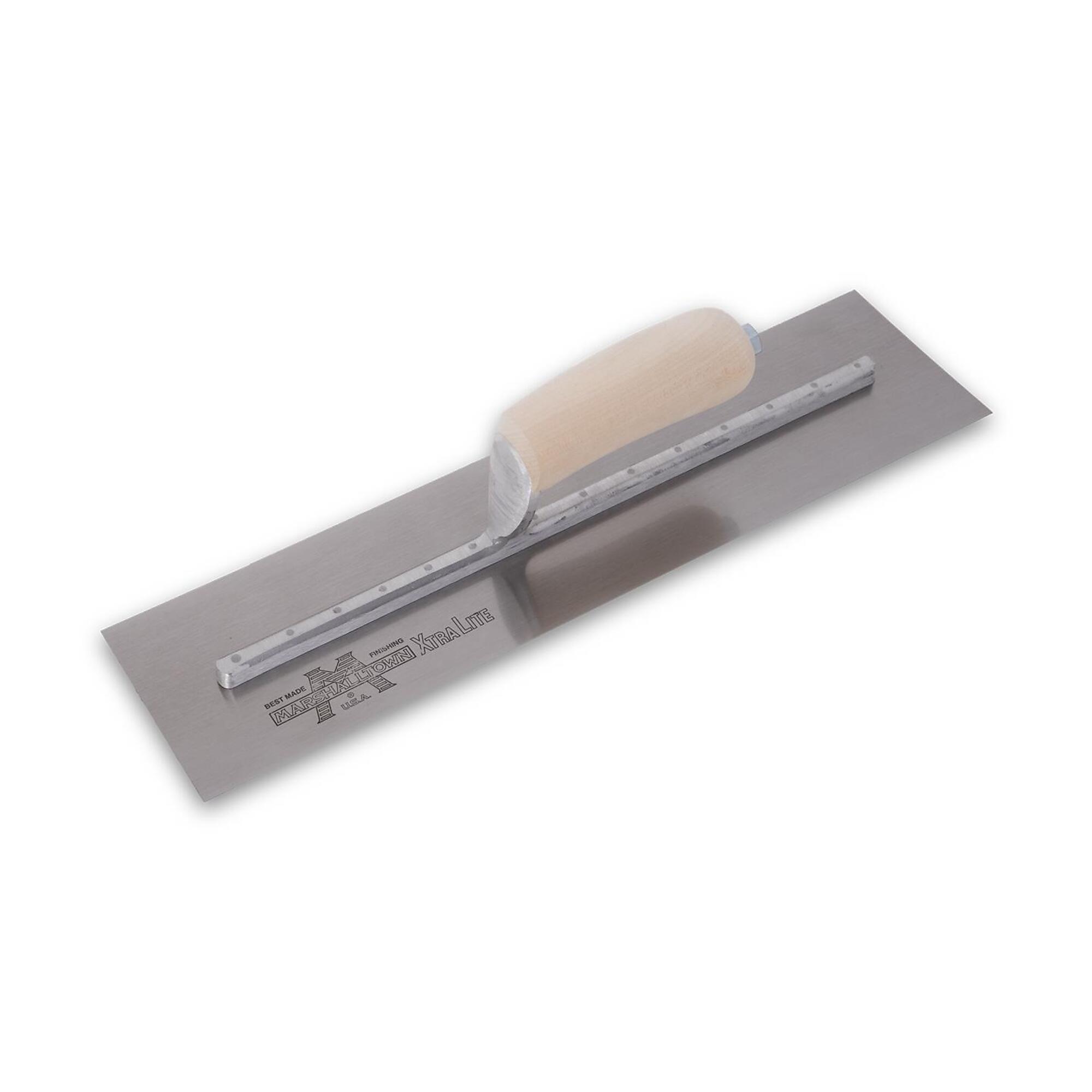 Marshalltown Finishing Trowel - 16in. x 4in., Curved Wood Handle, Model# MXS66